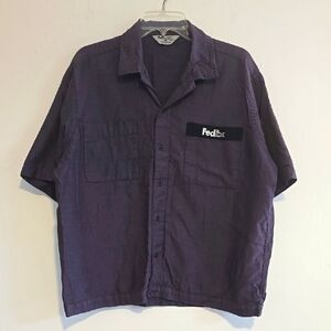 FedEx Dark Blue Button-down Shirt Size XL